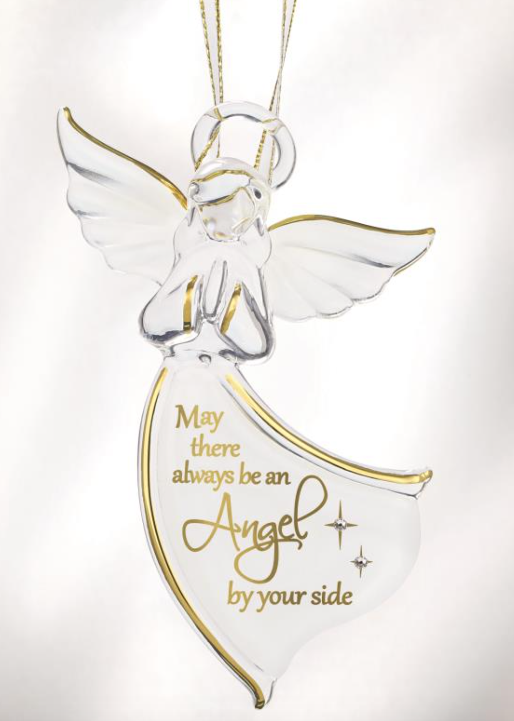 Glass Baron Angel by Your Side Christmas Ornament