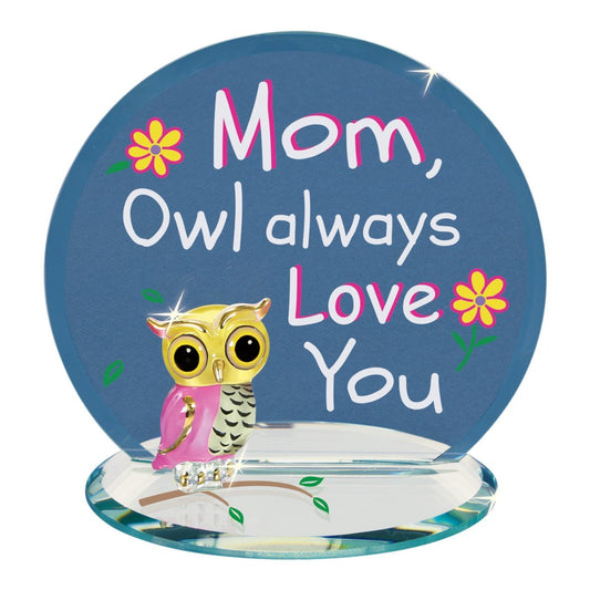Owl Figurine, Mom Always Love You, Handmade Owl Figurine, Home Decor, Mother's Day Gift, Gift for Owl Lovers