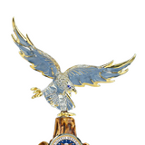 US Air Force Eagle, Military Figurine, Handcrafted Glass Eagle, Retirement Gift, Graduation Gift, Father's day Gift