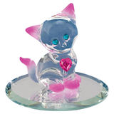 Cat Kitten Figurine, Crystals Cat, Gift for Cat Lovers, Housewarming Gift