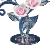 Handmade Hummingbird & Rose Glass Figurine, Home Décor Hummingbird Gifts