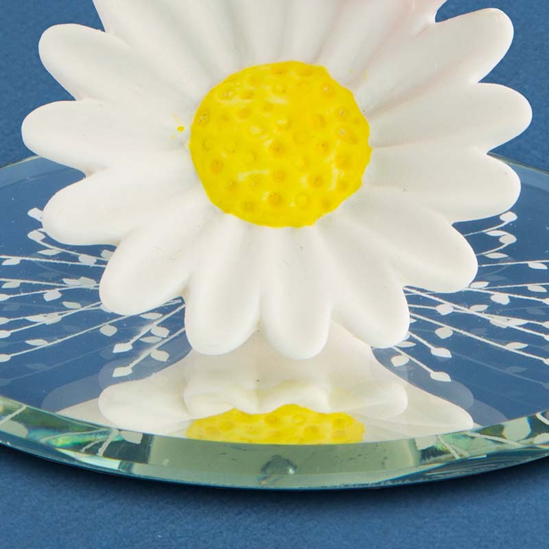 Handmade Daisybug Glass Figurines, Daisy & Ladybug Home Decor Gifts Ideas, Anniversary Gifts for Her, Mom, Wife