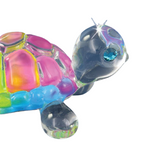 Rainbow Turtle Figurine, Handmade Colored Turtle, Handcrafted Sea Glass Turtle, Christmas Gift, Ocean Theme Home Decor