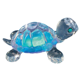 Blue Turtle Figurine, Handmade Glass Turtle, Home Decor, Handcrafted Gift Ideas, Crystal Turtle