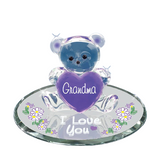 Grandma I Love You Gift Figurine, Glass Bear Gift For Mom, Grandma Mother's Day Gift, Valentine Gift for Grandmother