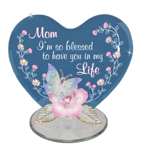 Glass Baron Butterfly Figurine Mom I'm So Blessed