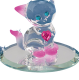 Cat Kitten Figurine, Crystals Cat, Gift for Cat Lovers, Housewarming Gift