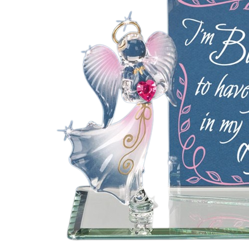 Handcrafted Angel Statue, Crystals Angel, Glass Angel Figurine, Home Decor, Glass Angel Gift, Christmas Gift