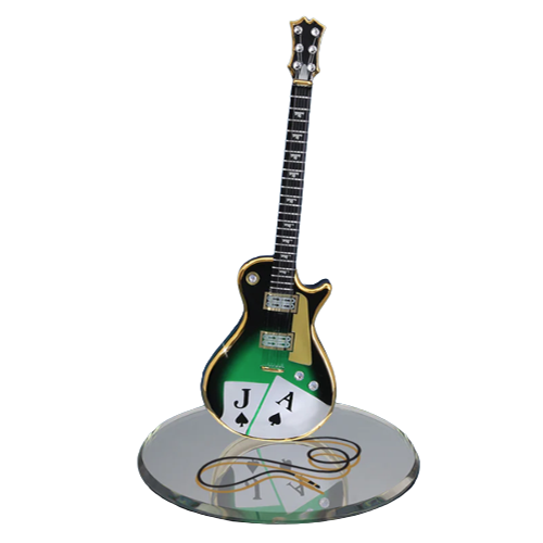 Black Jack Guitar Handcrafted Collectible Figurine