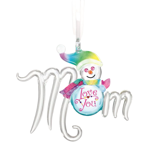Christmas Ornament, Handcrafted Mom Ornament, Christmas Gift for Mom, Snowman Home Decor, Christmas Decor and Gifts