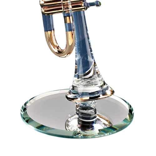 Handcraffted Glass Trumpet, Miniature Trumpet , Gift for Musician, Music Instrument, Graduation Gift, Musician, Teacher Gift