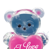 I Love You Mom, Bear Glass Figurine, Mothers Day Gift, Keepsake Gift, Home Decor, Glass Bear Decoration, Gift for Mom