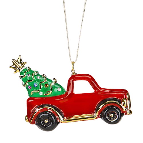 Christmas Red Truck Ornament, Pickup Truck Ornament, Christmas Gift for Boys, Home Decoration