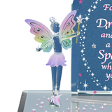 Handmade Glass Fairy Figurine, Christmas Gift, Fairy Garden Home Décor, Holiday Crystal Gift