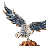 Handcrafted Glass Eagle, Flying Eagle Figurine, Father's Day Gift