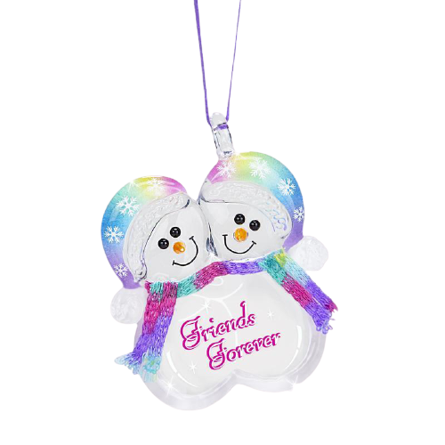 Snow Friends Ornament, Snowman Ornament, Christmas Tree Ornament, Handmade Snowman Decor, Gift for Her, Wife, Mom