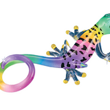 Gecko Lizard Figurine, Glass Gypsy Colorful Gecko, Reptile Lizard, Handmade Gifts Ideas, Home Decoration