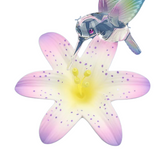 Handmade Hummingbird and Lavender Lily Figurine, Glass Figurine Gift Ideas, Home Décor