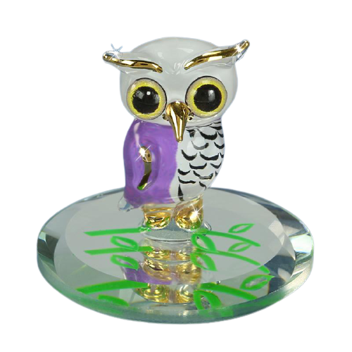 Owl Statue Figurine, Handcrafted Glass Figurine, Handmade Gift Ideas, Home Decoration