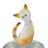 Handcrafted Glass Cat Figurine | Cat Gift Statue |Home Decor |Cat Lovers Gift |Collectible Figurine