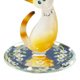 Handcrafted Glass Cat Figurine | Cat Gift Statue |Home Decor |Cat Lovers Gift |Collectible Figurine