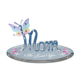 Gift for Mom Handmade Glass Butterfly Figurine I Love You Mom